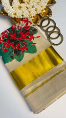 Red Chethipoo Saree