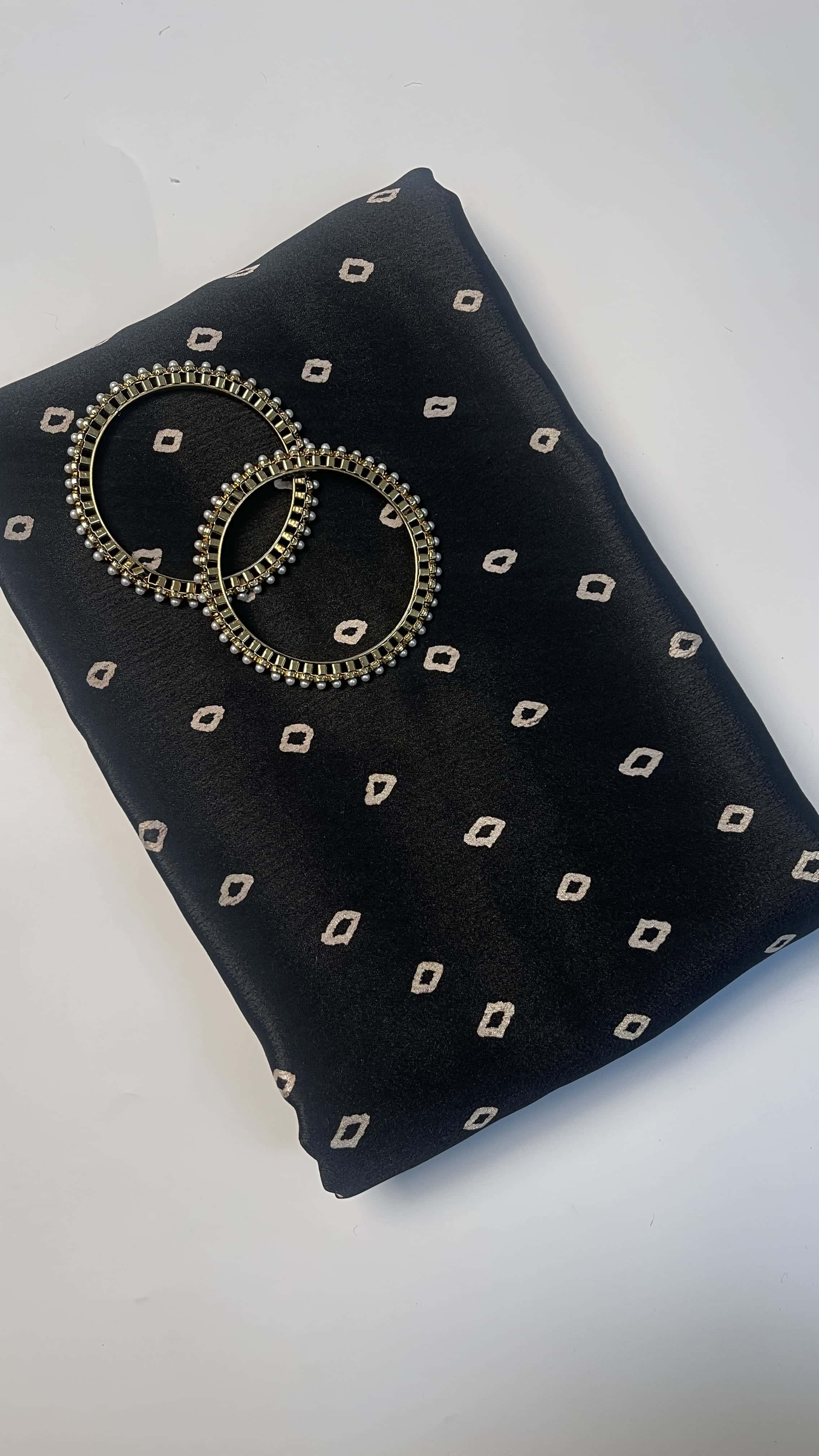 Black melody semi modal saree