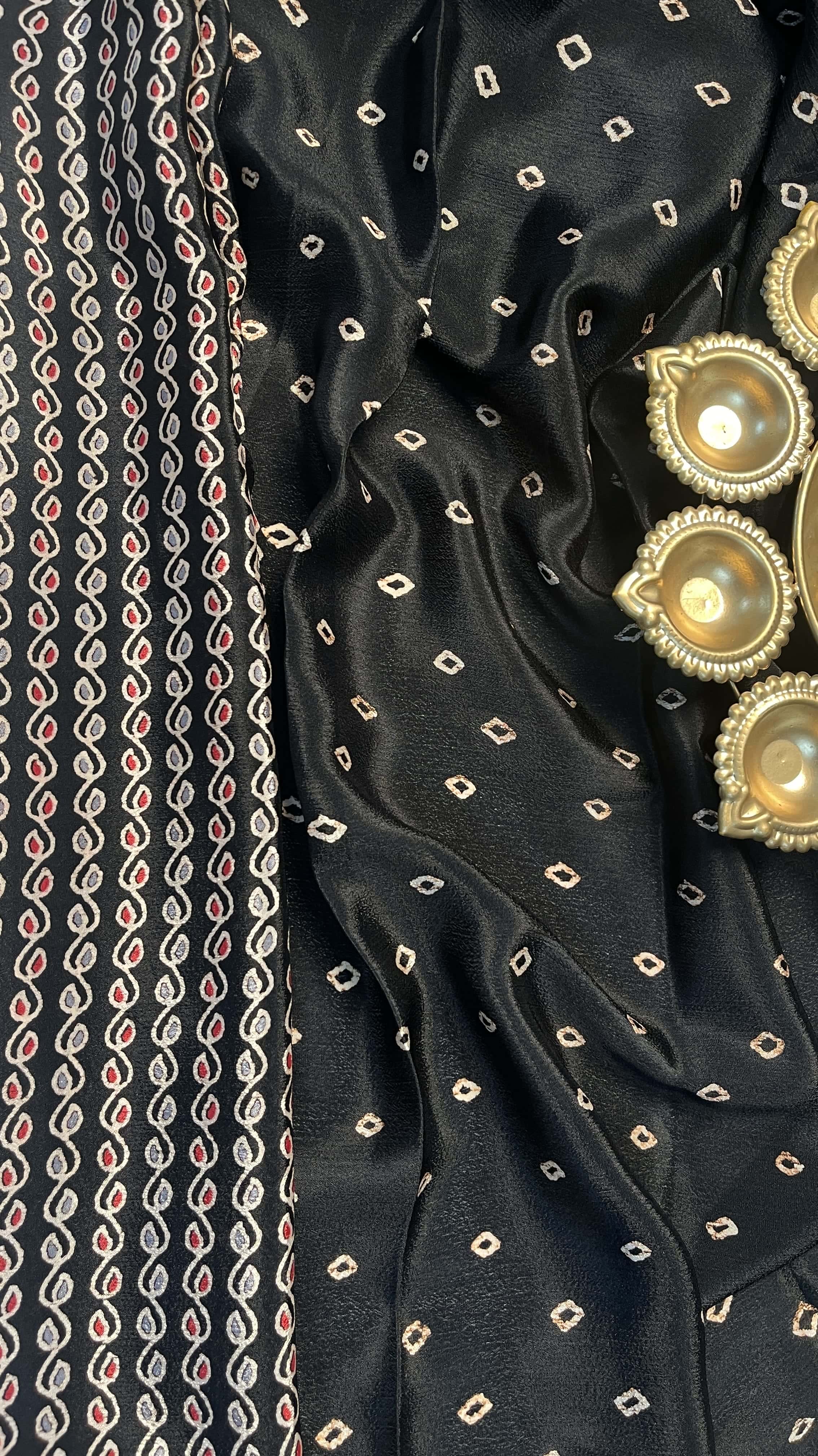 Black melody semi modal saree