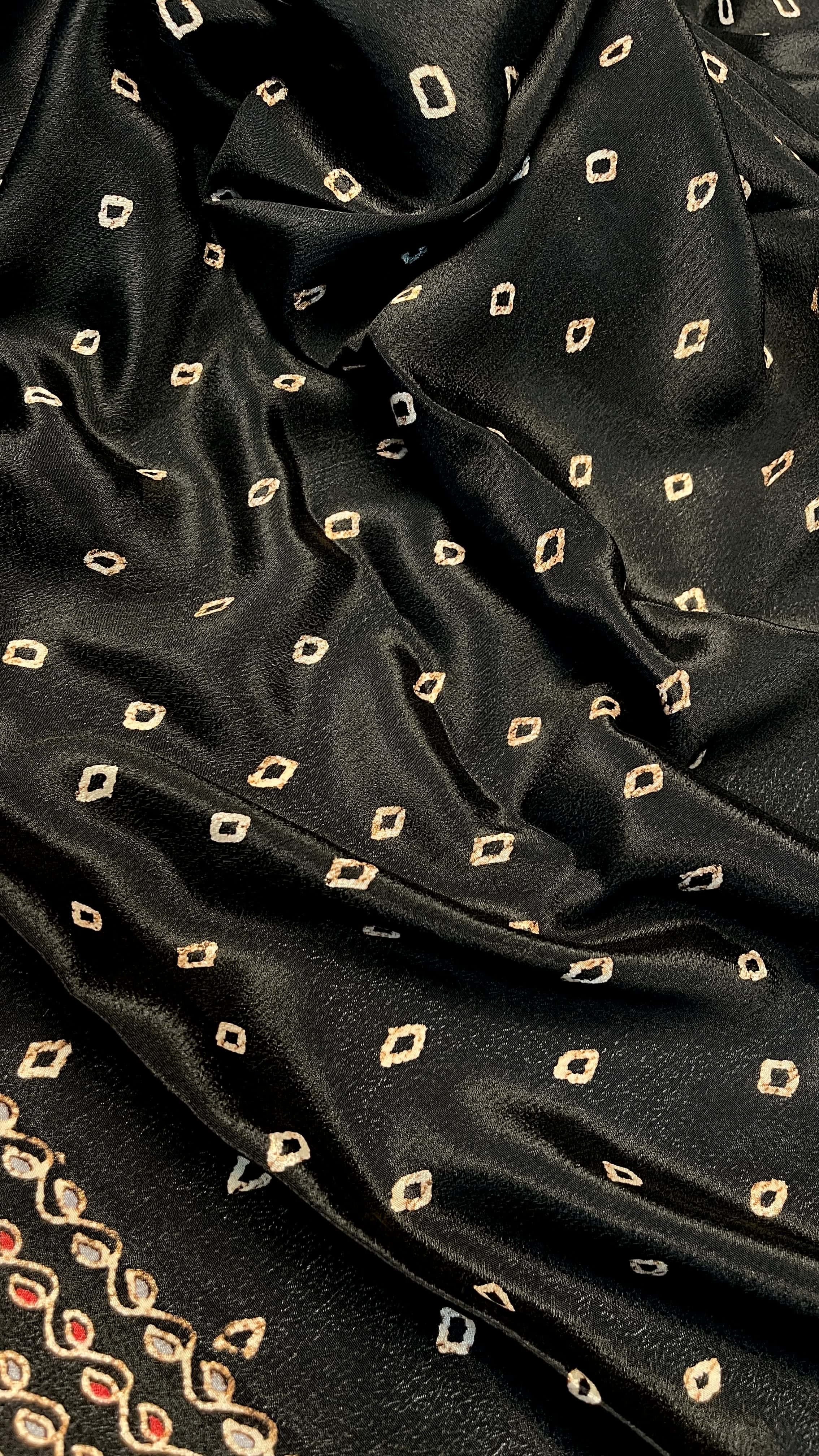 Black melody semi modal saree