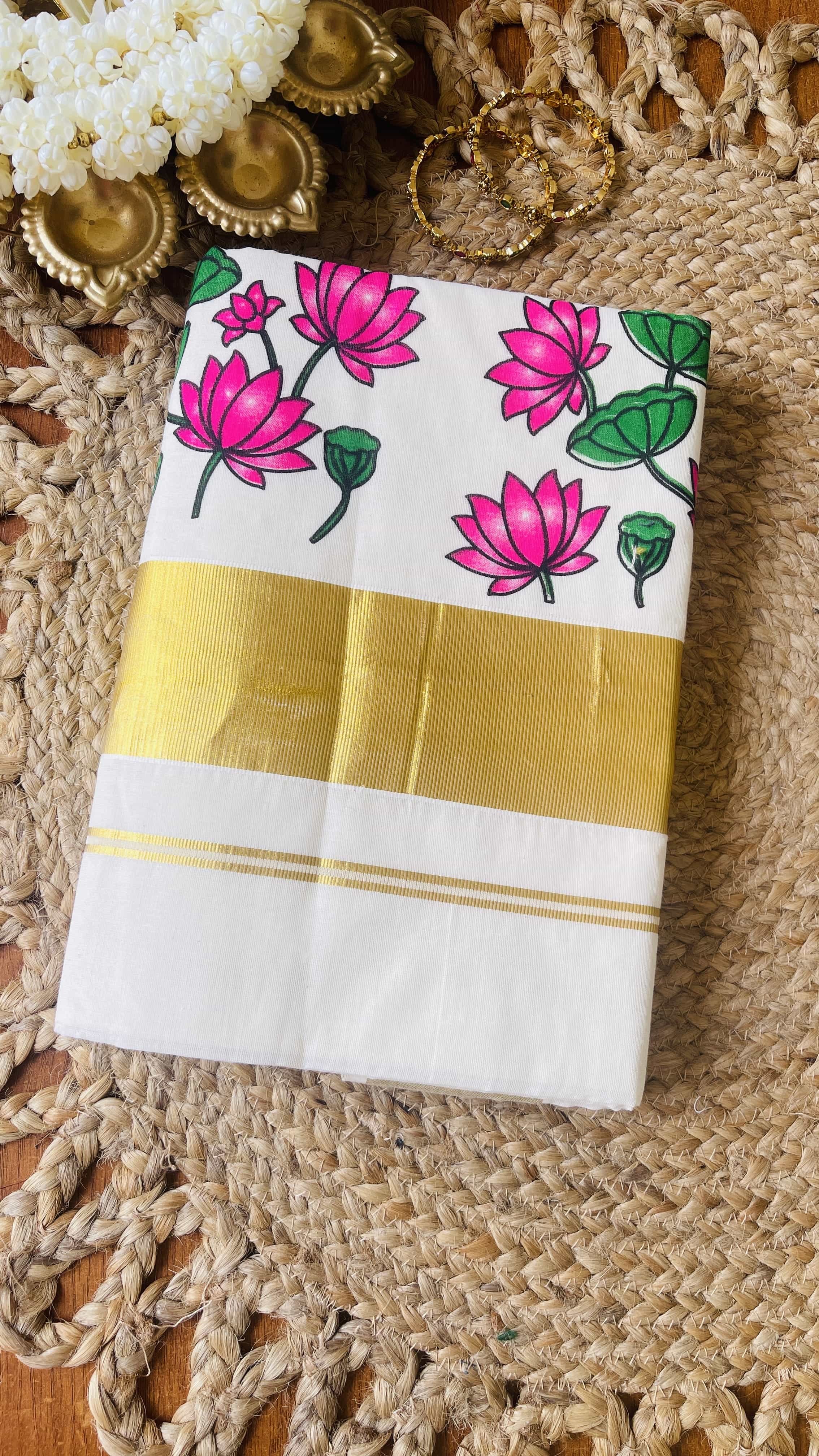 Kamalam Hand Printed Saree