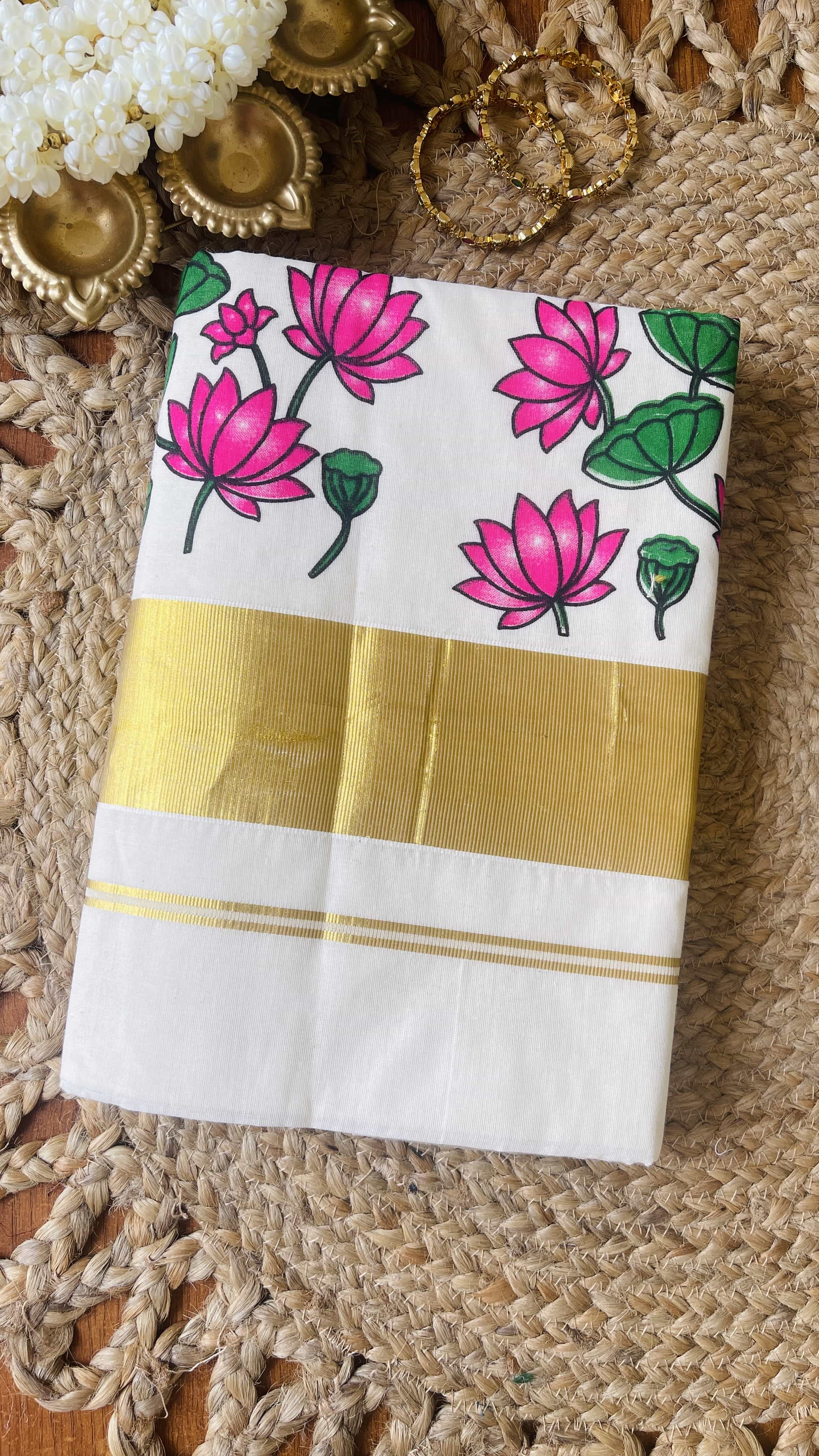 Kamalam Hand Printed Saree