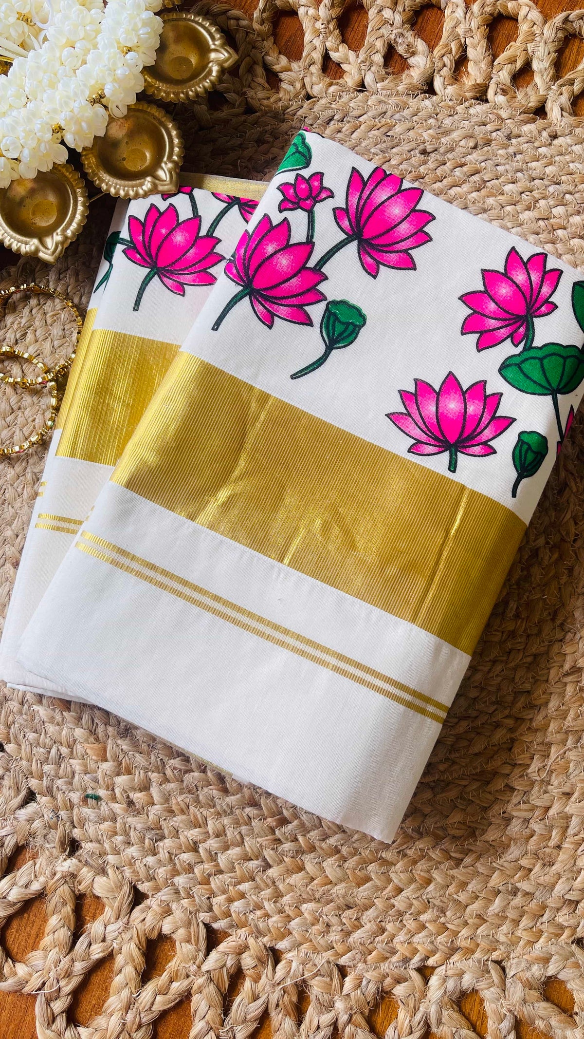 Kamalam Hand Printed Saree