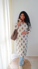 MAGENTA TREE MIRROR WORK DESIGN TOP - SU 611
