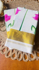 Kumudam Hand Painted Saree