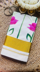 Kumudam Hand Painted Saree