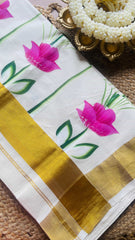 Kumudam Hand Painted Saree