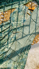 Green & gold alia cut salwar suit