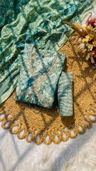 Green & gold alia cut salwar suit