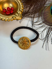 Temple Design Golden Hair Tie
