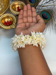 Scented  Artificial Jasmine Flower Scrunchie
