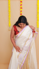 LAVENDER MIST 💜✨COTTON SET SAREE ( SU 788)