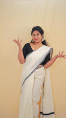 Black Puliyalikkara Set Saree