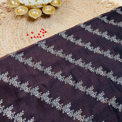 Su 557 Brown Vijithra Silk Saree