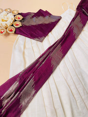 Vedhika Dark Purple Dhavani Set