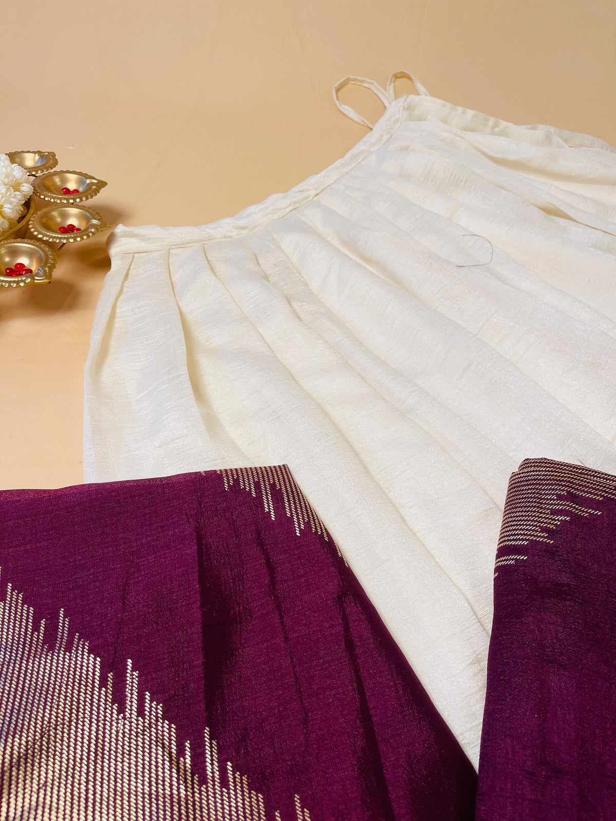 Vedhika Dark Purple Dhavani Set