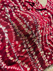 Maroon Chungidi Sequence Blouse
