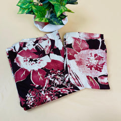 Crimson Floral Co-ord Set - SU 446