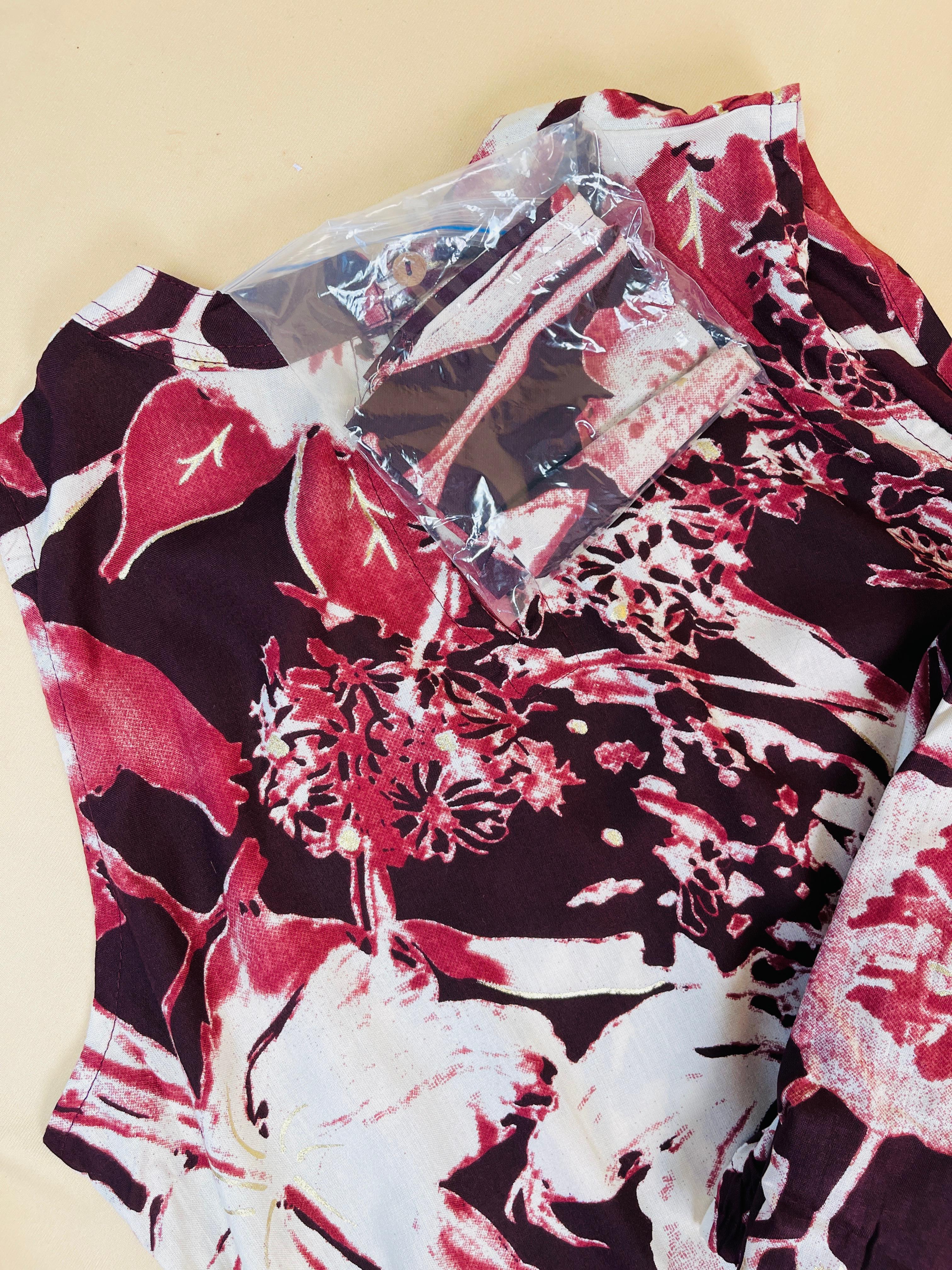 Crimson Floral Co-ord Set - SU 446