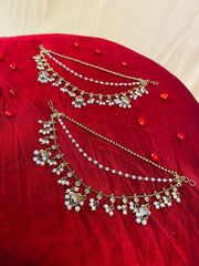 Noor Pearl Blossom Ear Chain Set