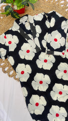 Black Twilight Flora Top