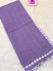 Lavender Cotton Saree