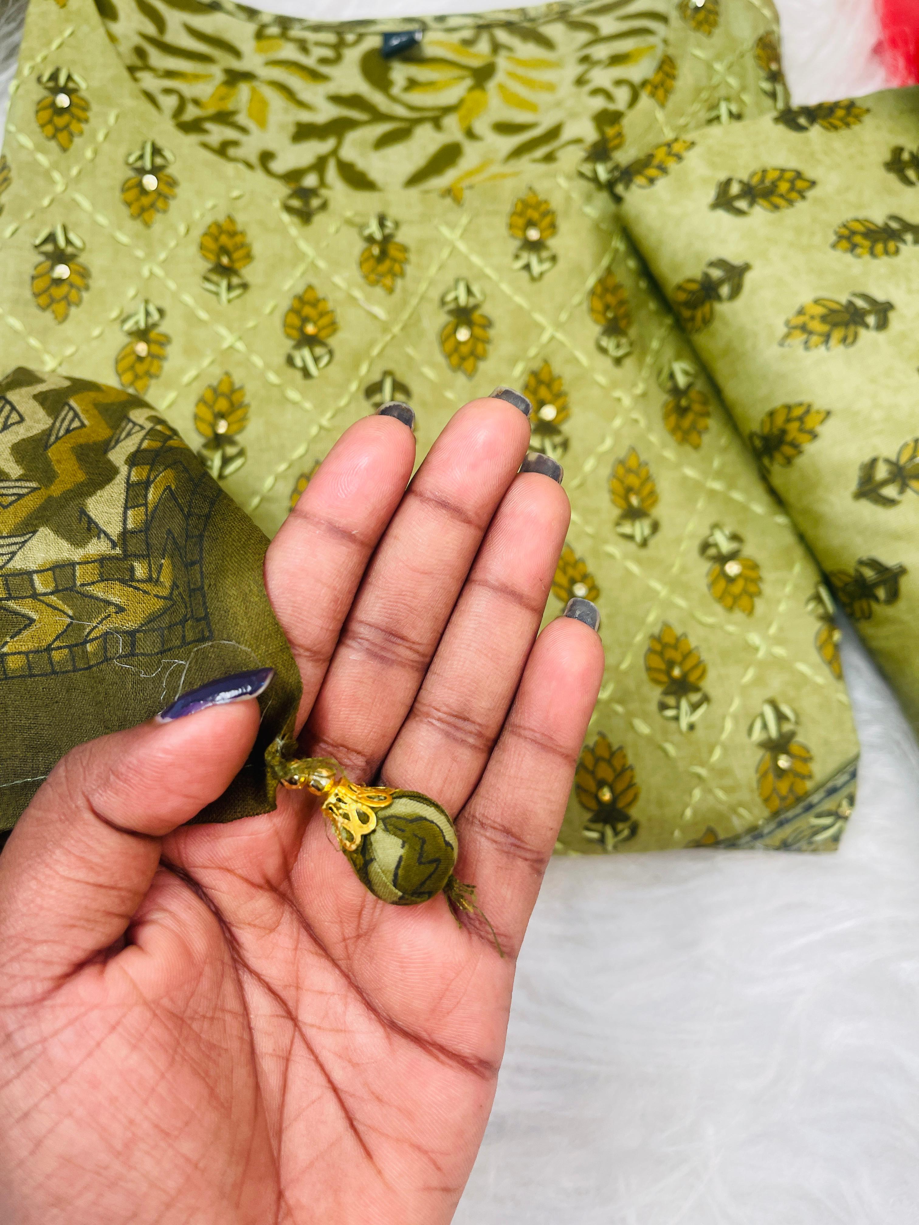 OLIVE BLISS COTTON  3 PIECE SET  - SU 426