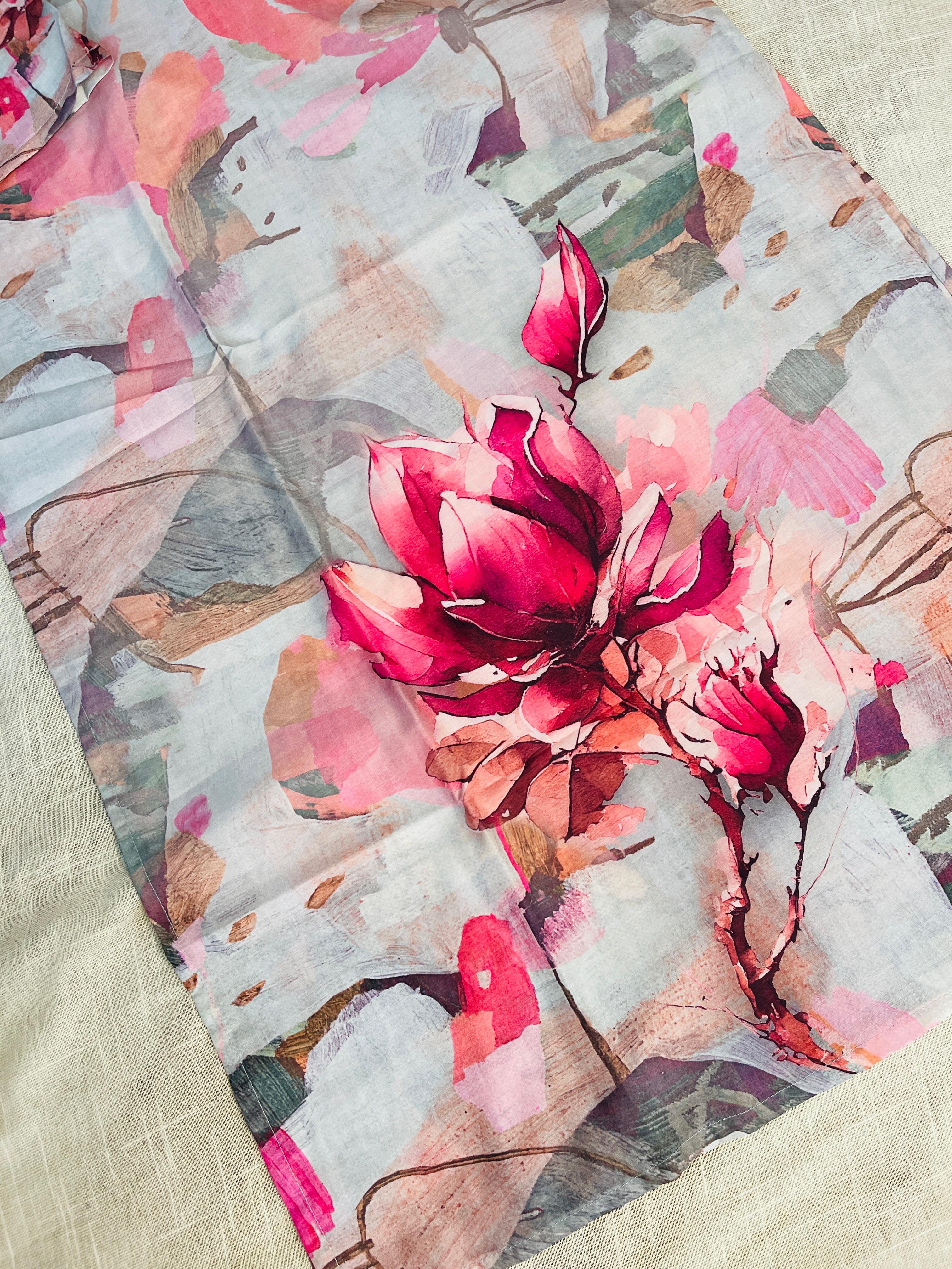 Abstract Floral Printed Kurta