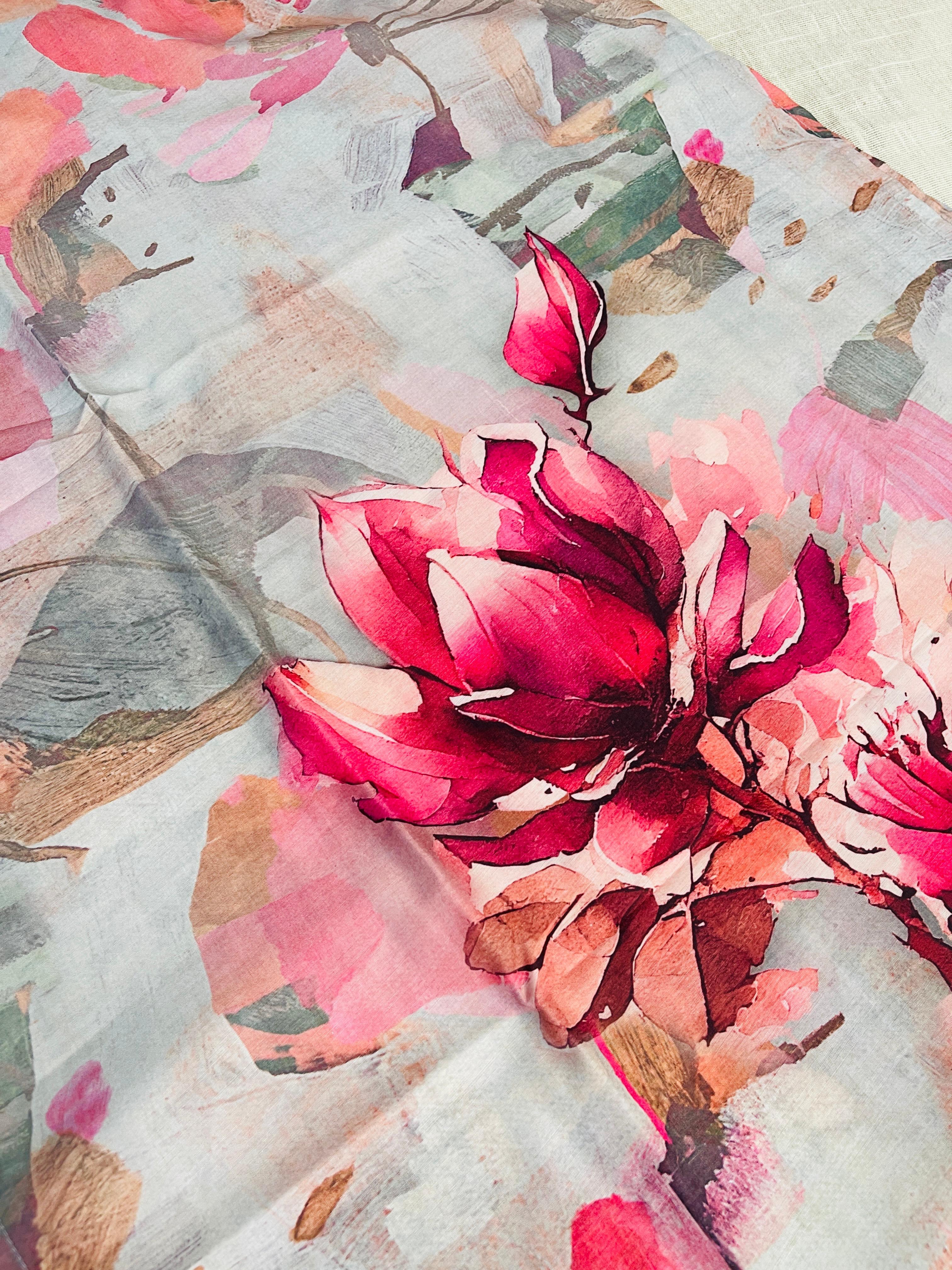 Abstract Floral Printed Kurta