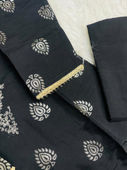 BLACK SALWAR SET WITH SEQUENCE & EMBROIDERY
