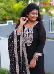 BLACK HEAVY WORK SALWAR SET