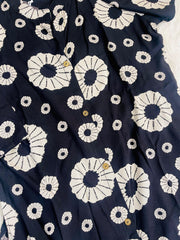 BLACK WITH BEIGE ROUND DESIGN TOP