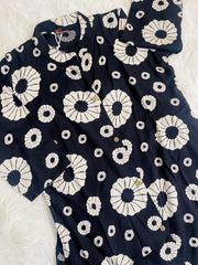 BLACK WITH BEIGE ROUND DESIGN TOP