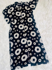 BLACK WITH BEIGE ROUND DESIGN TOP