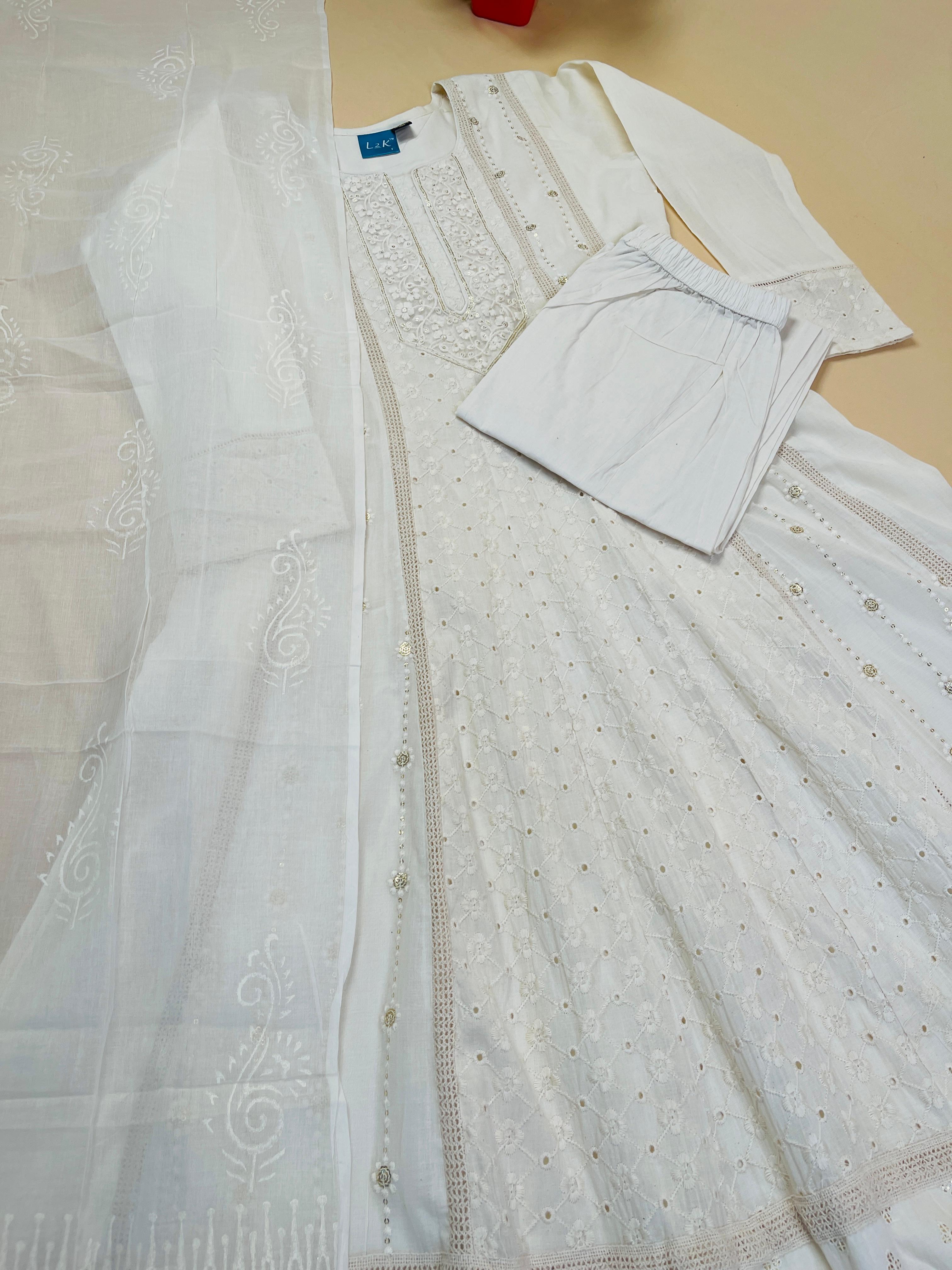 HAKOBA OFF WHITE WITH GOLDEN SALWAR SUIT