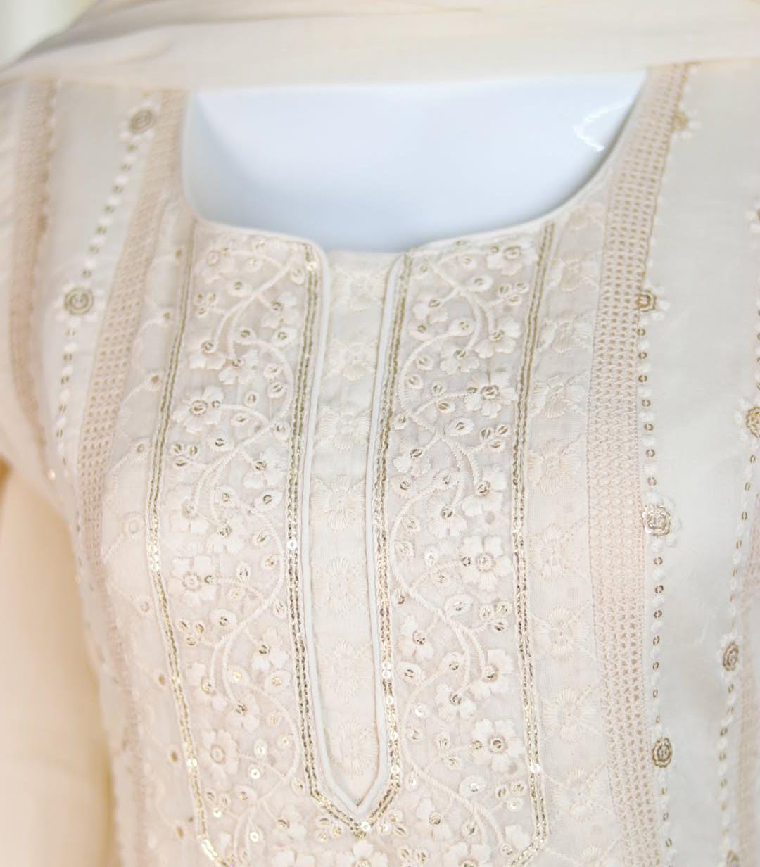 HAKOBA OFF WHITE WITH GOLDEN SALWAR SUIT