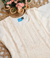 HAKOBA OFF WHITE WITH GOLDEN SALWAR SUIT