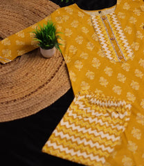 MANGO YELLOW KURTHA SET (SU 160)