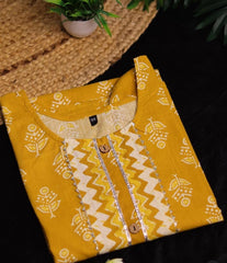 MANGO YELLOW KURTHA SET (SU 160)