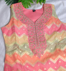 MULTICOLOURED SALWAR SUIT(Sleeves available)(SU- 261)