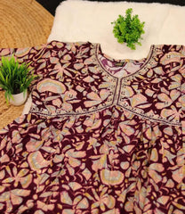 GRAPE WINE ALIA CUT TOP & PANTS (SU - 155)