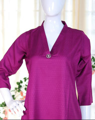 VADA MALLI  PURPLE COLOUR V NECK KURTHI TOP (SU 236)