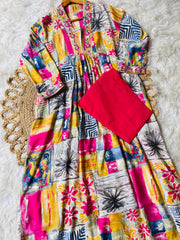 YELLOW AND MAGENTHA COLOUR 2-piece set (SU 43)