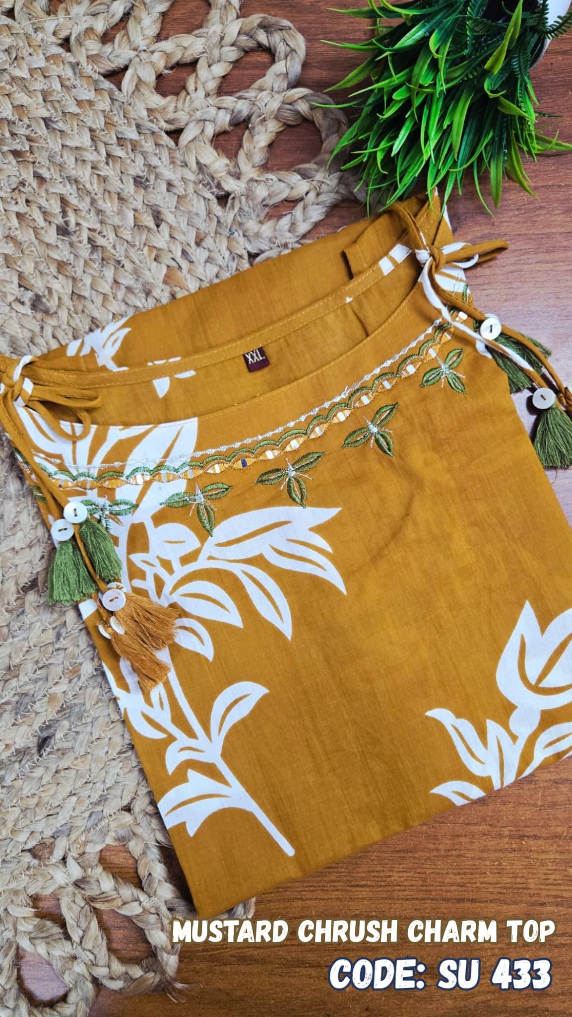 MUSTARD CRUSH CHARM TOP (SU 433)