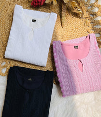 PINK CHIKANKARI KURTHI (SU 323)