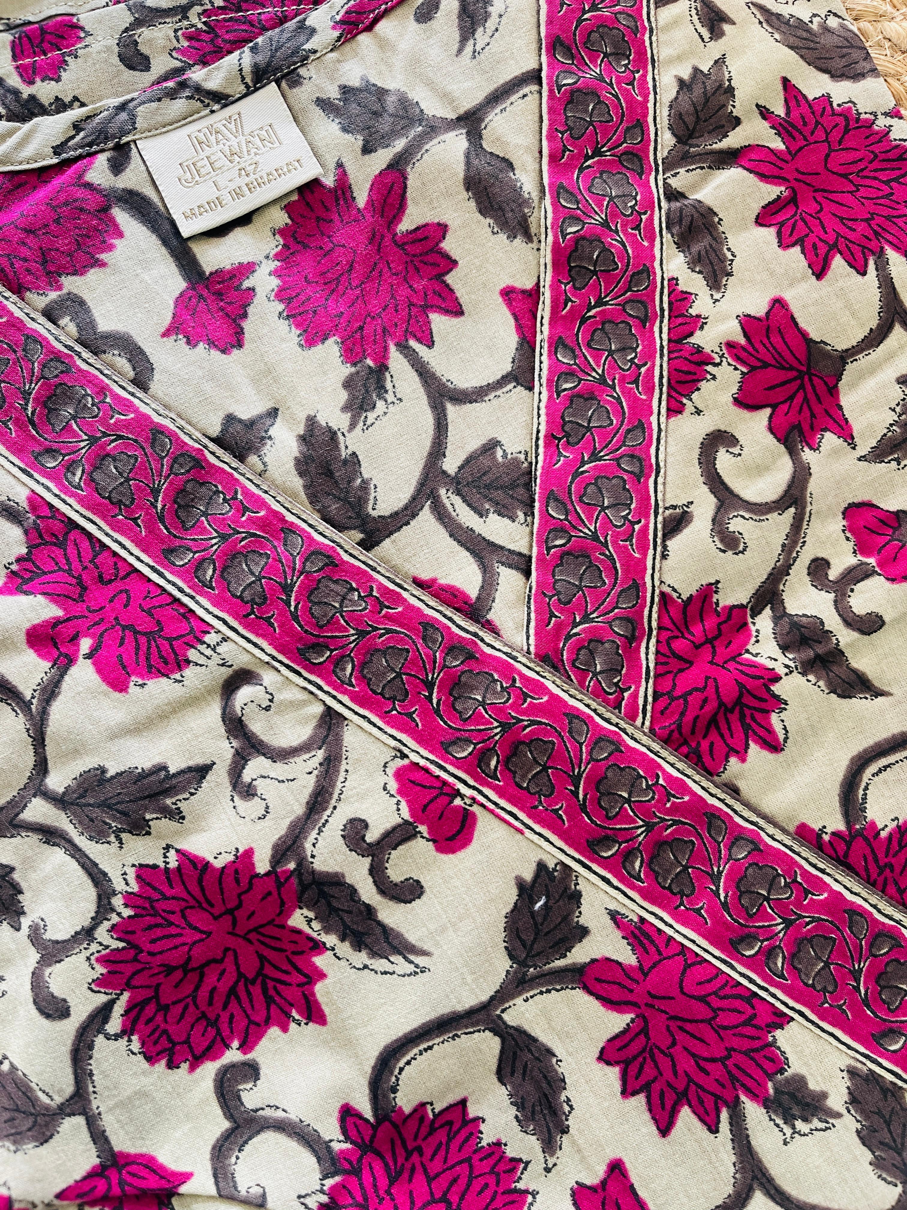 SEIGE GREEN WITH ROSE  SHORT KURTHI (SU 406)