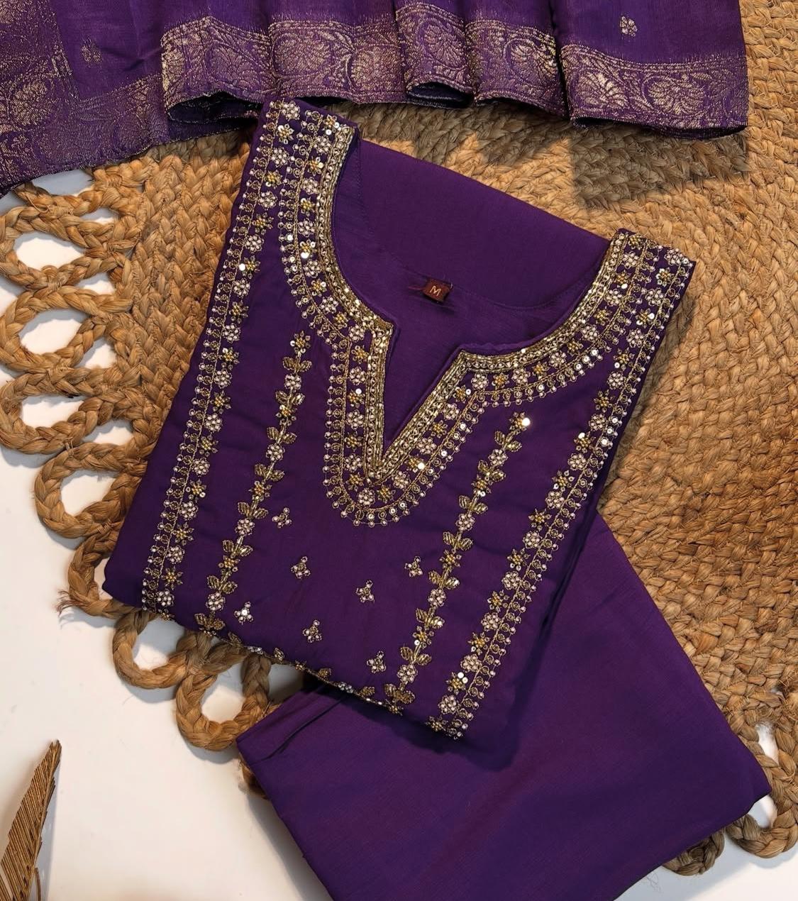 ZEHNAB EMBROIDERY PREMIUM SALWAR SUIT (SU 328)