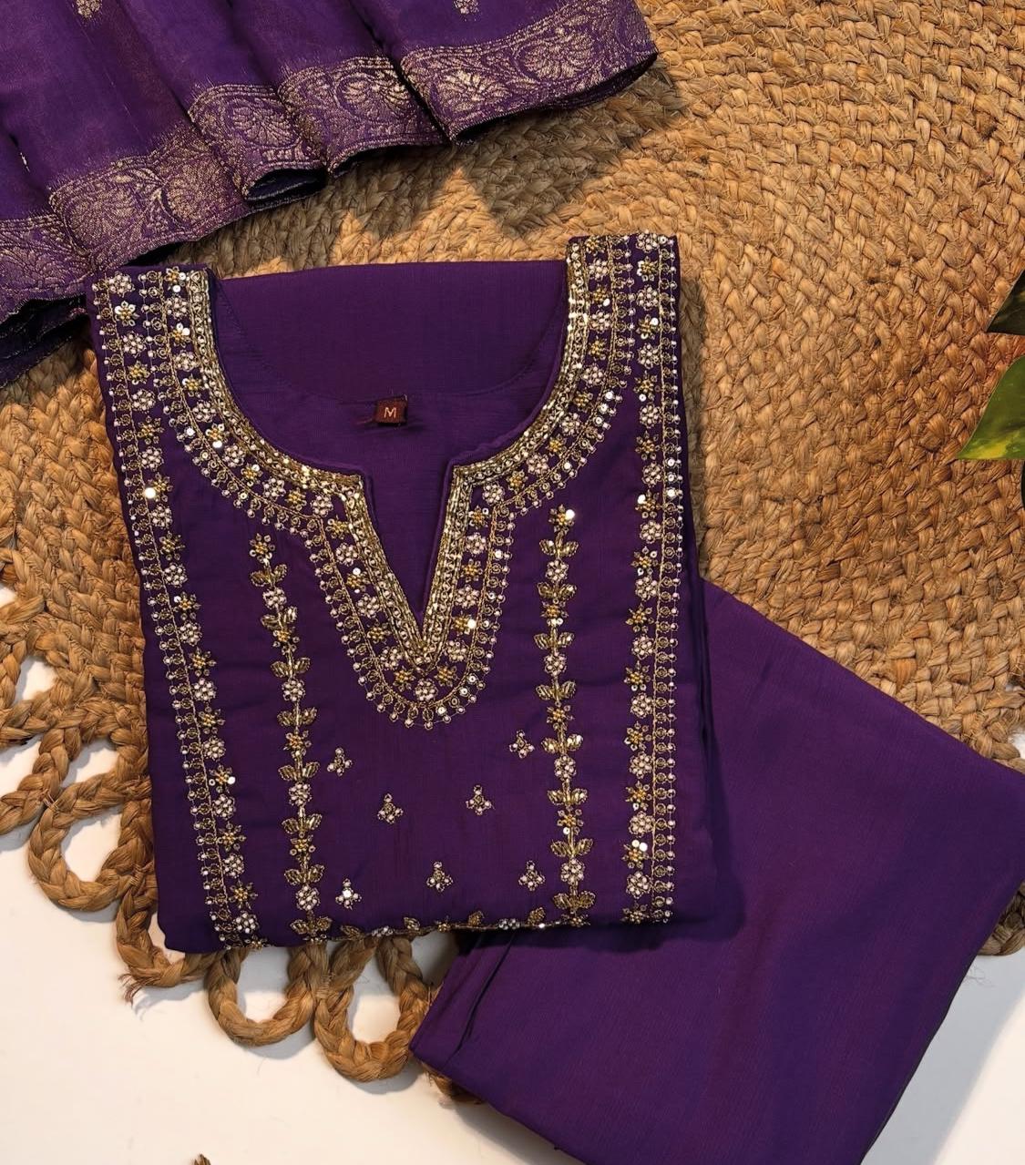 ZEHNAB EMBROIDERY PREMIUM SALWAR SUIT (SU 328)
