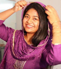 VOILET PANEL CUT SALWAR SET (SU 351)