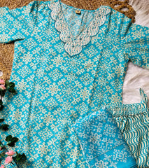 CORAL CYAN THREE PEICE SET (SU 314)